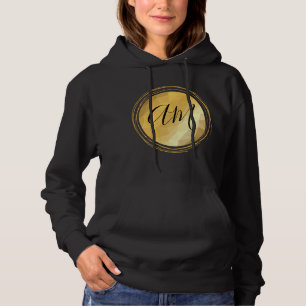 Sudadera Texto mínimo de personalizable geométrico dorado