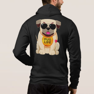 Sudadera Texto/nombre del personalizado de vida de Pug