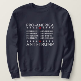 Sudadera Texto Personalizado anti-Trump pro-Estados Unidos