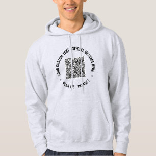 Sudadera Texto personalizado de información de escaneo de c