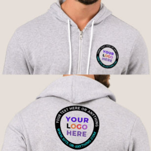 Sudadera Texto Personalizado en la Parte Delantera y Traser