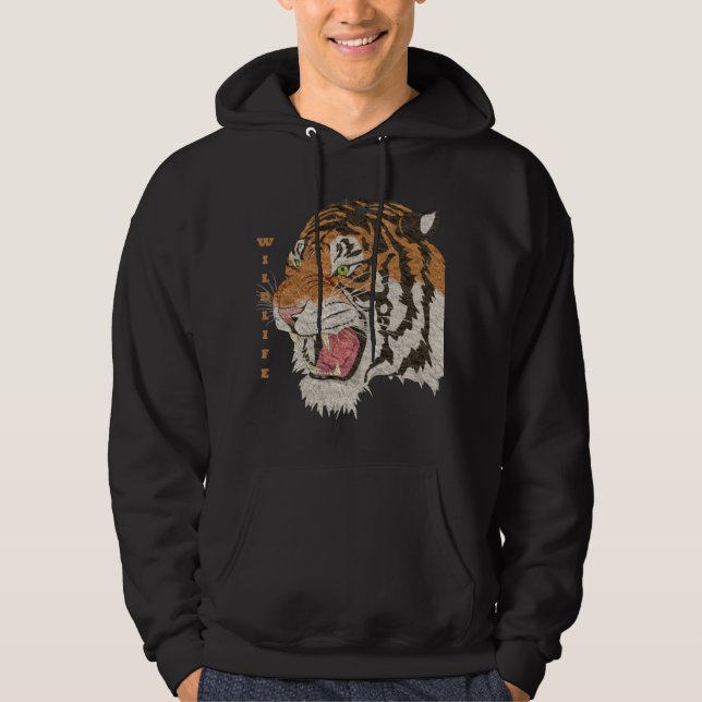 Sudadera texto personalizado ilustracion fresco de animal s (Anverso)