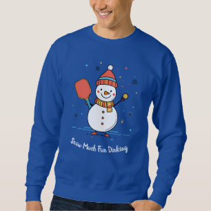 Sudadera Texto personalizado Pickleball Snowman Cheer