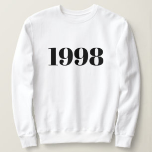 Sudadera Texto personalizado Sencillo moderno Mínimo tu año