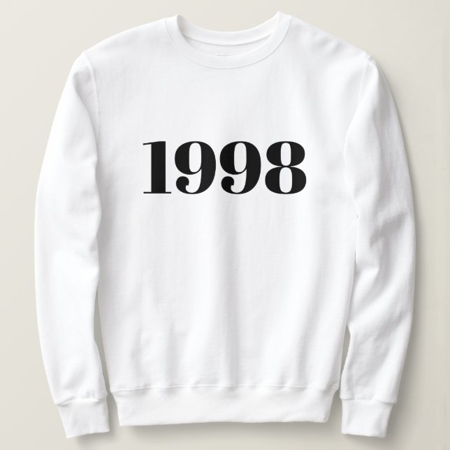 Sudadera Texto personalizado Sencillo moderno Mínimo tu año (Anverso del diseño)