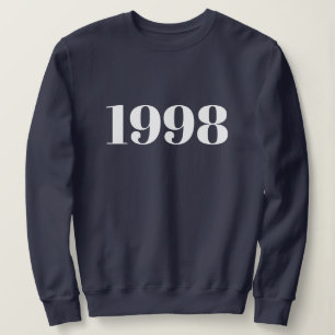 Sudadera Texto personalizado Sencillo moderno Mínimo tu año