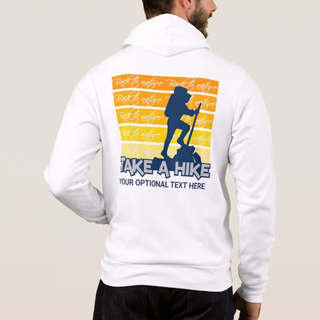 Sudadera Texto personalizado Vete a caminar (Reverso)