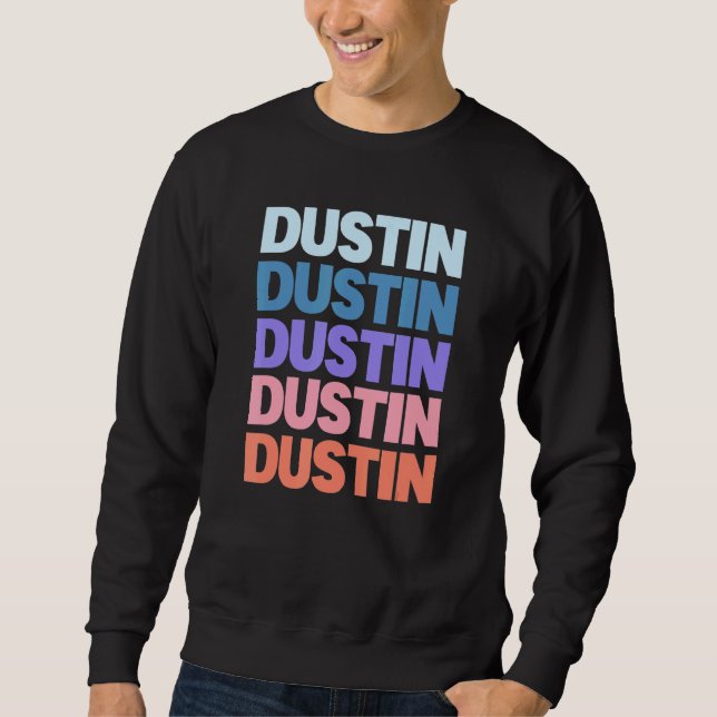 Sudadera Texto repetido moderno Dustin (Anverso)