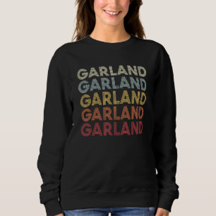 Sudadera Texto Retro Antiguo Garland Texas Garland TX
