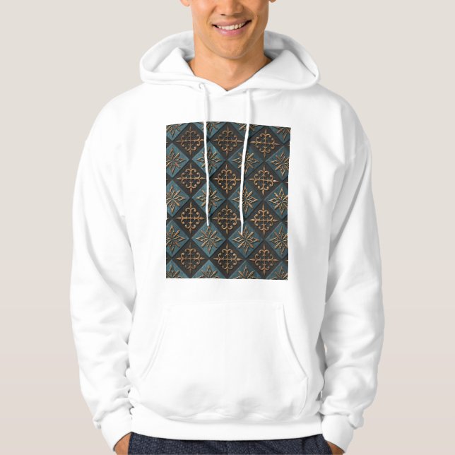 Sudadera Textura de bronce con estampado. (Anverso)