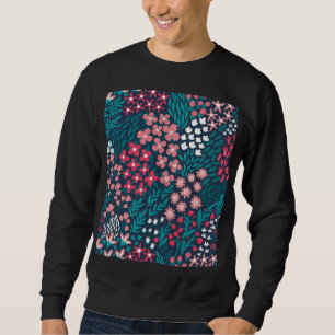 Sudadera Textura de Flor Vintage sin inconvenientes.