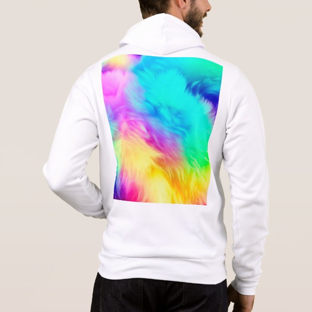 Sudadera Textura de Pelaje Esponjoso Arcoíris Vívido-75201 (Reverso)