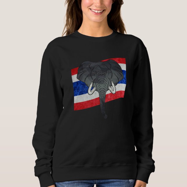 Sudadera Thailand Elephant Backpacking Travel Vacation (Anverso)
