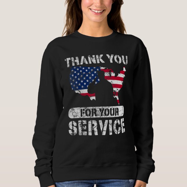 Sudadera Thank You For Your Service Patriotic Veterans Day_ (Anverso)