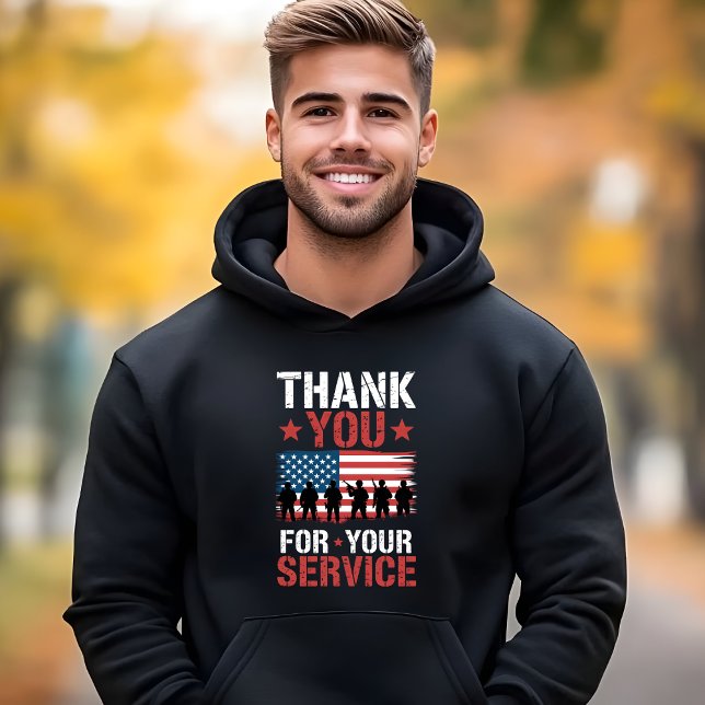 Sudadera THANK YOU FOR YOUR SERVICE Veterans Day Tribute (Subido por el creador)