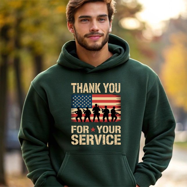 Sudadera THANK YOU FOR YOUR SERVICE Veterans Day Tribute (Subido por el creador)