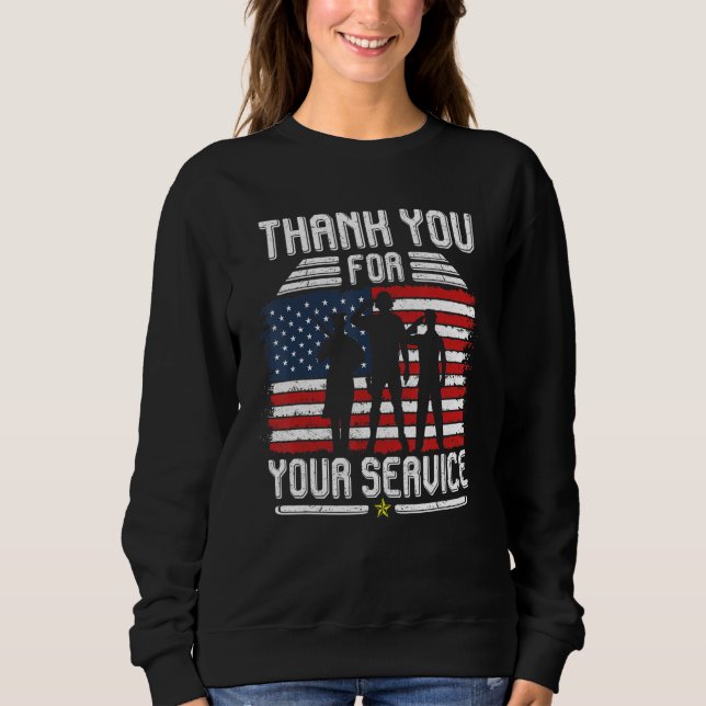 Sudadera Thank you for your services Patriotic - veterans d (Anverso)