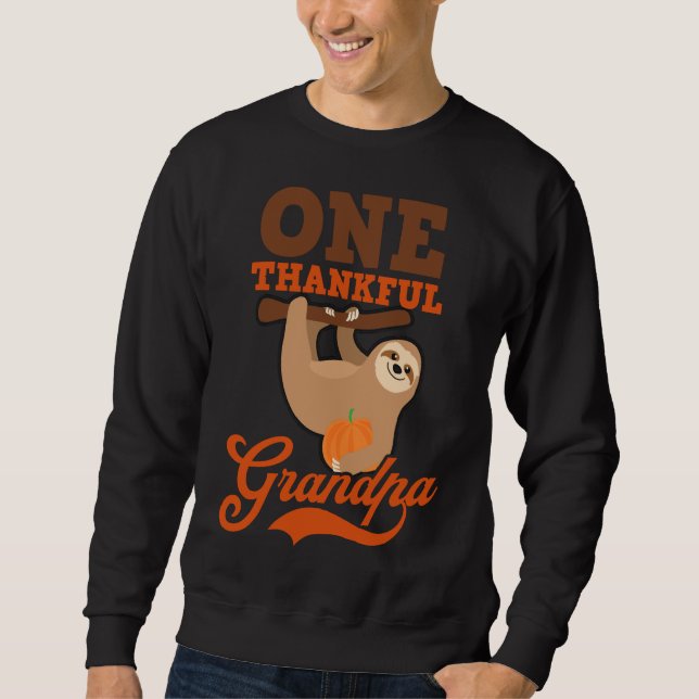 Sudadera Thankding Sloth Thanksgiving One Thankfu (Anverso)