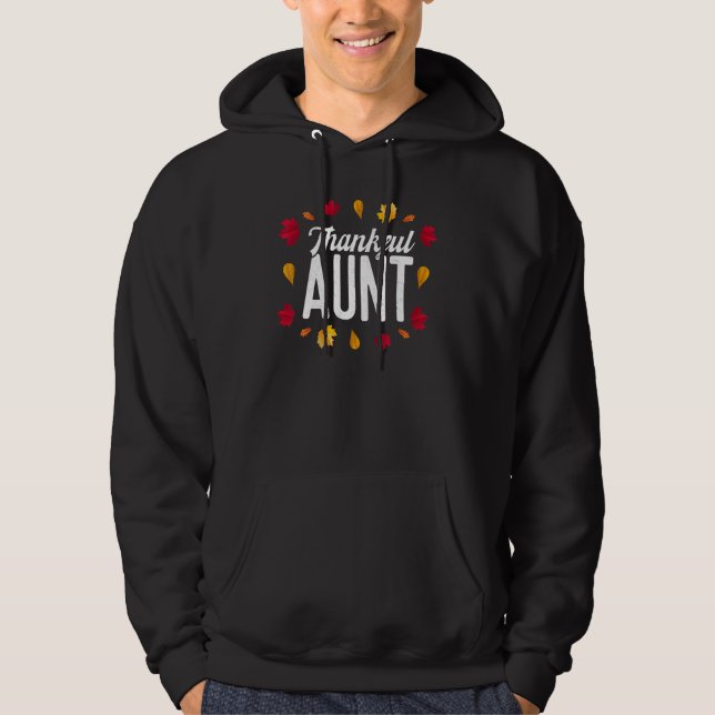 Sudadera Thankful Aunt Thanks Giving  Thanksgiving Aunt (Anverso)