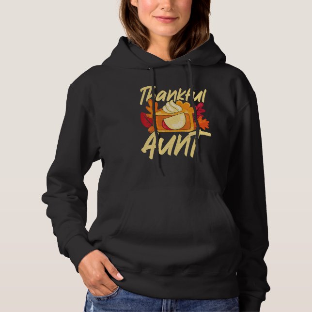 Sudadera Thankful Aunt Thanks Giving  Thanksgiving Aunt (Anverso)