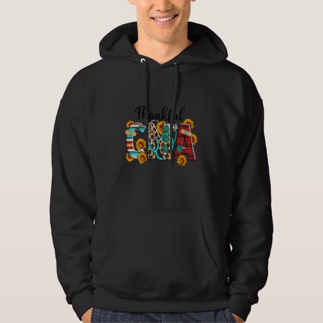 Sudadera Thankful CNA Nurse Sunflowers Thanksgiving outfit  (Anverso)