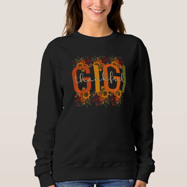 Sudadera Thankful Gigi Grandmother Thanksgiving Gigi Grandm (Anverso)
