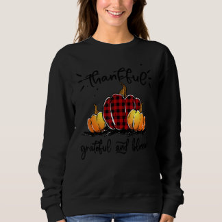 Sudadera Thankful Grateful And Blessed Pumpkin Fall Leopard
