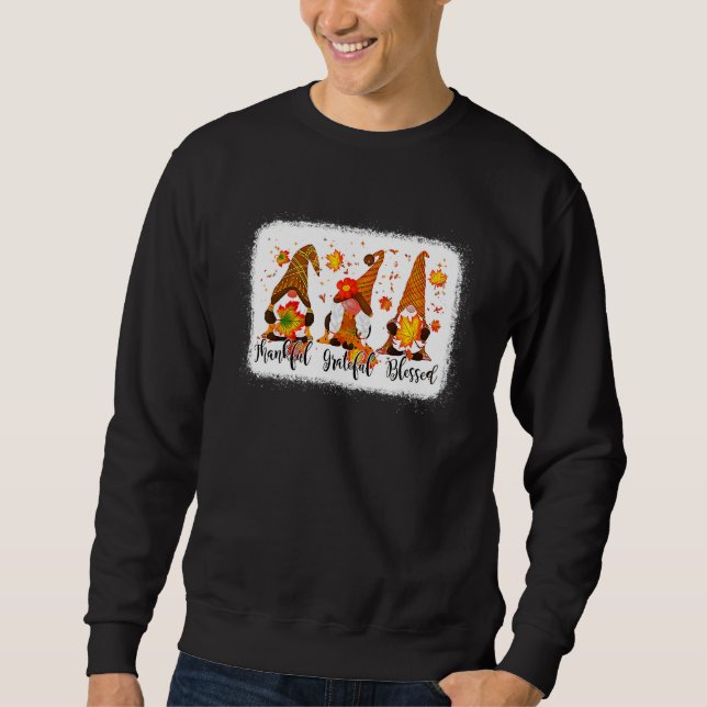 Sudadera Thankful Grateful Blessed Fall Gnomes Autumn Thank (Anverso)