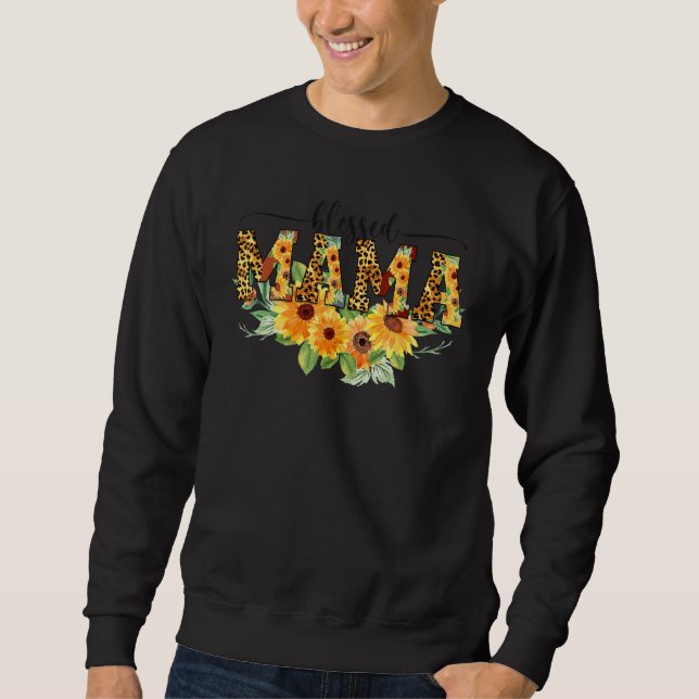 Sudadera Thankful Grateful Blessed Mama Sunflower Thanksgiv (Anverso)