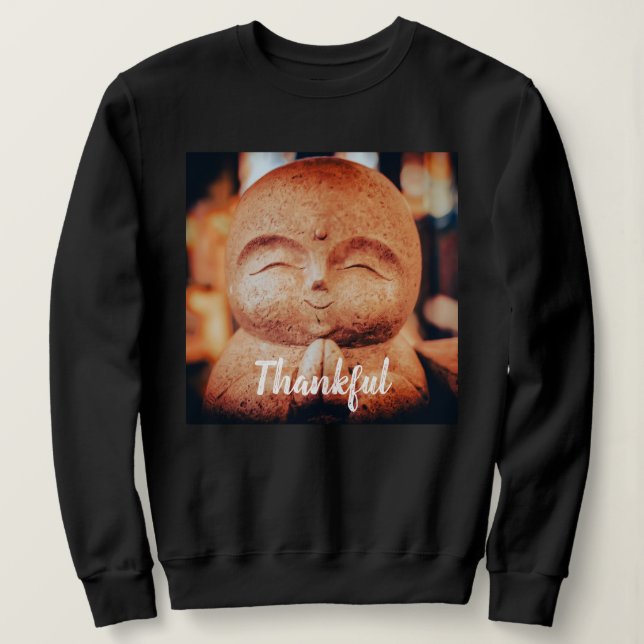 Sudadera Thankful Happy Buddha Women's (Anverso del diseño)
