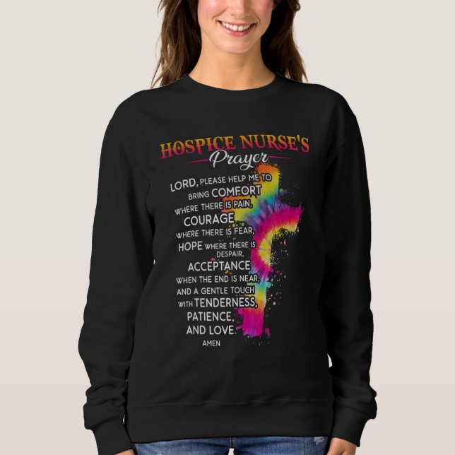Sudadera Thankful Nurse Christmas Hospice Nurse'S Prayer Aw (Anverso)
