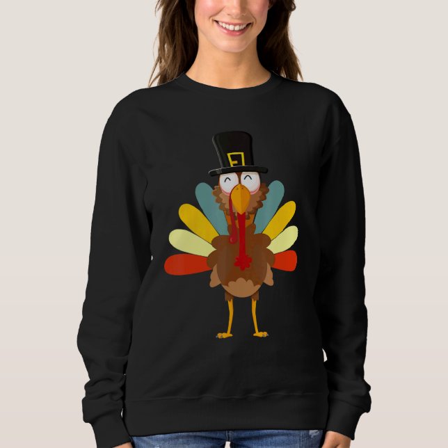 Sudadera Thanksgiving Day  Turkey colorful  Boys Girls (Anverso)