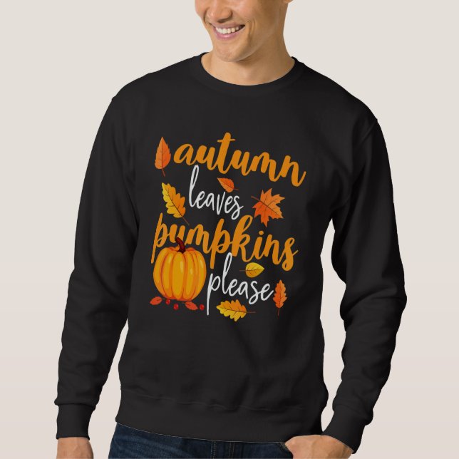 Sudadera Thanksgiving Fall Mom  Autumn Leaves and Pumpkin P (Anverso)
