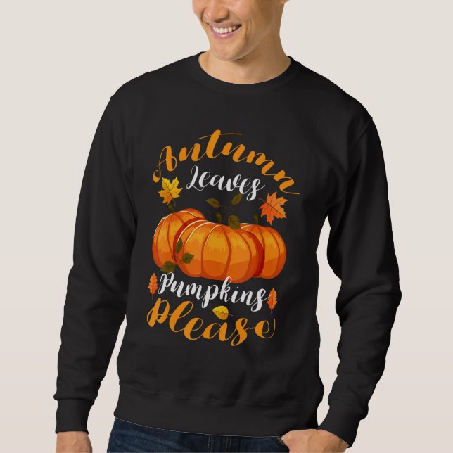 Sudadera Thanksgiving Fall Mom  Autumn Leaves and Pumpkin P (Anverso)