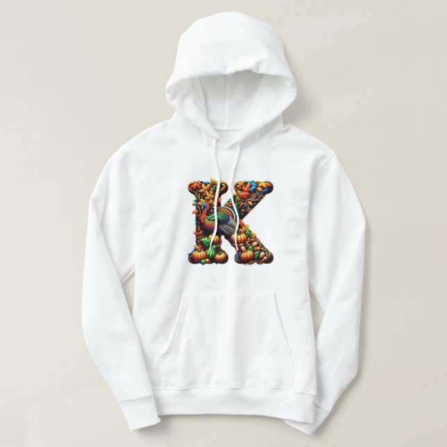 Sudadera Thanksgiving gift for letter k (Diseño del anverso)