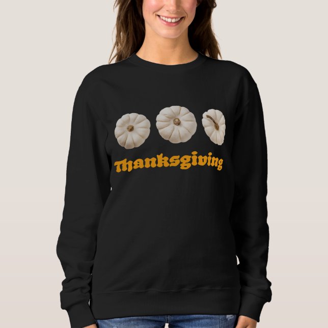 Sudadera Thanksgiving Sweatshirt with White Pumpkins (Anverso)