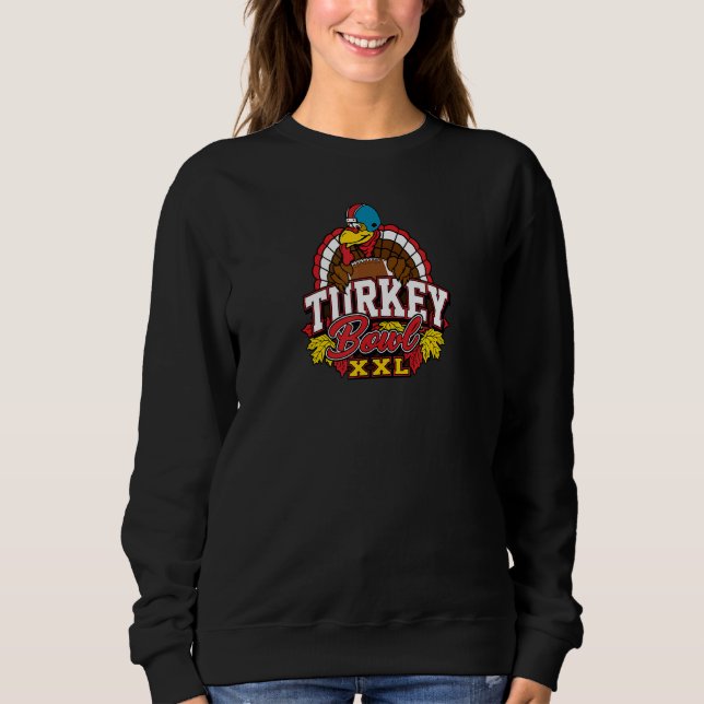 Sudadera Thanksgiving Turkey Bowl Football  Trendy Team (Anverso)