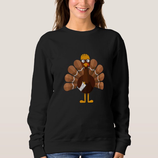 Sudadera Thanksgiving  Turkey Engineer (Anverso)