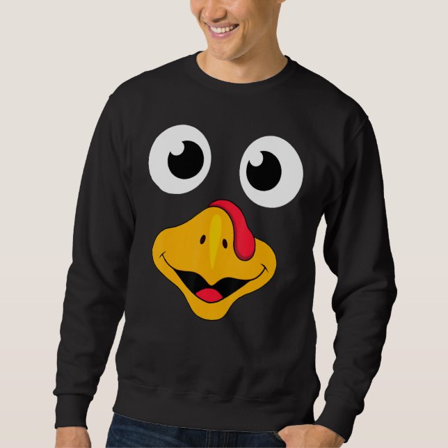 Sudadera Thanksgiving Turkey Face Matching Family Costume C (Anverso)
