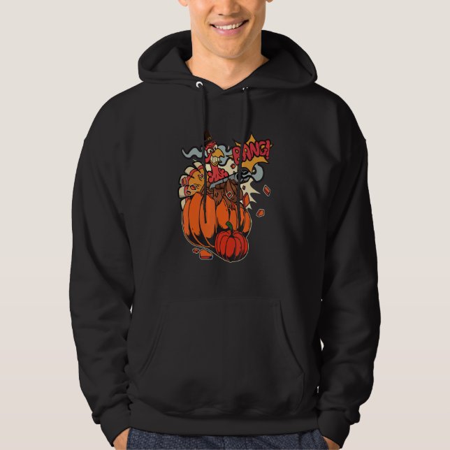 Sudadera Thanksgiving Turkey with Pumpkin Shotgun 1 (Anverso)