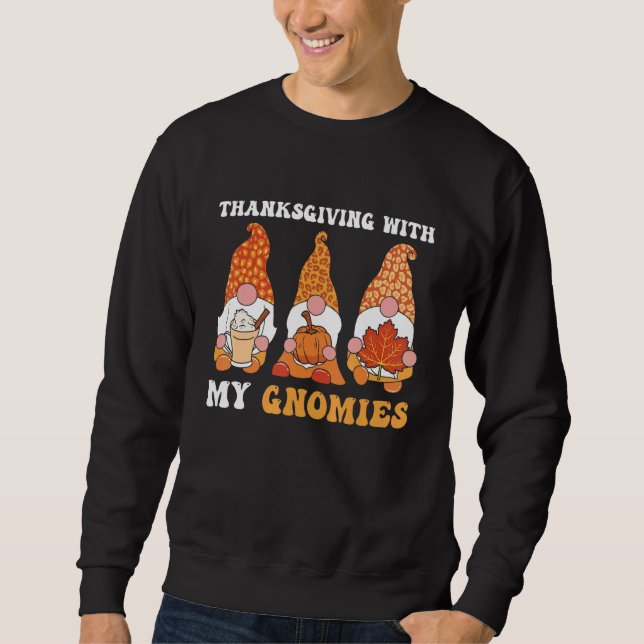 Sudadera Thanksgiving With My Gnomies Family Matching Turke (Anverso)