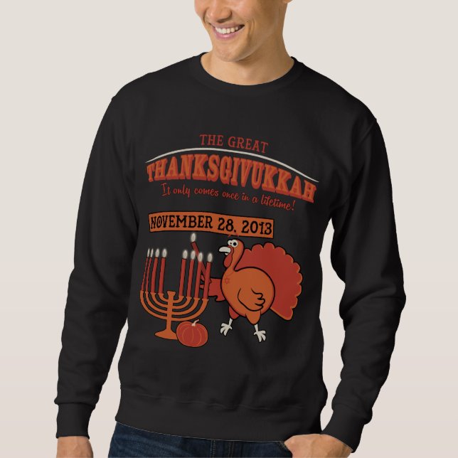 Sudadera 'Thanksgivukkah festivo (Anverso)