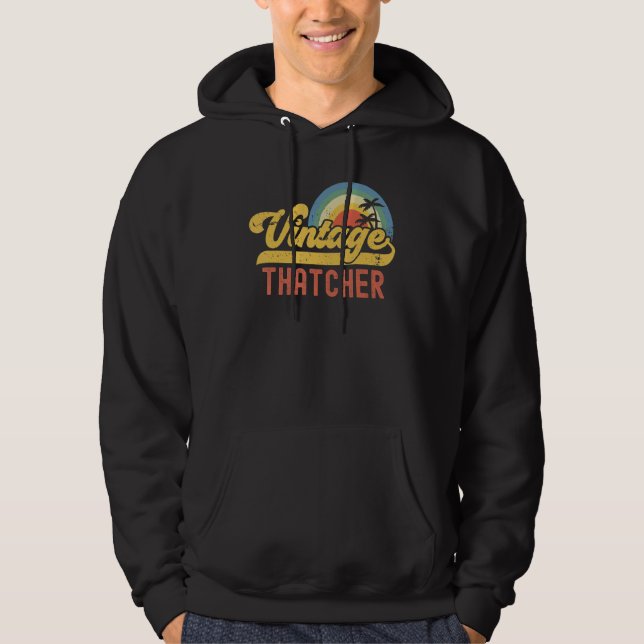 Sudadera Thatcher Vintage Sunset Profession Retro Job Title (Anverso)