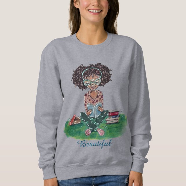 Sudadera The Beautiful Collection Sweatshirt: Bookworm (Anverso)
