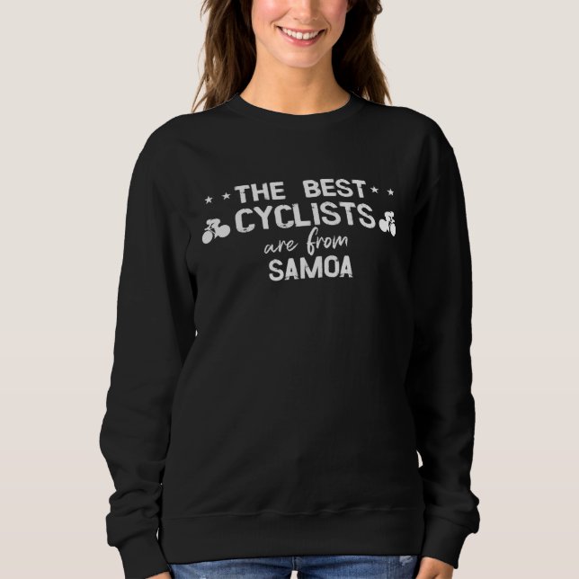 Sudadera The best cyclists are from Samoa (Anverso)