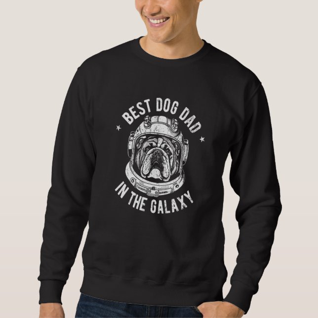 Sudadera The Best English Bulldog Dad in the galaxy - Engli (Anverso)