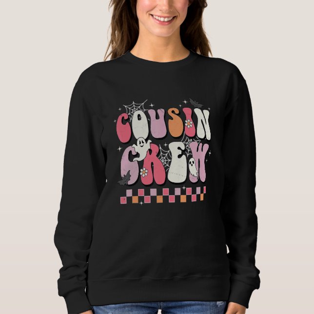 Sudadera The Boo Cousin Crew  Cute Retro Halloween Fall Sea (Anverso)