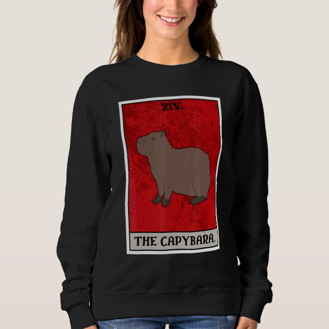 Sudadera The Capybara Tarot Card Semi Aquatic Big Rodent Ca (Anverso)