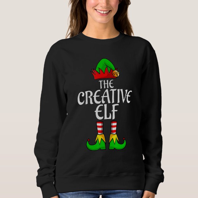 Sudadera The Creative Elf Family Matching Group Christmas M (Anverso)