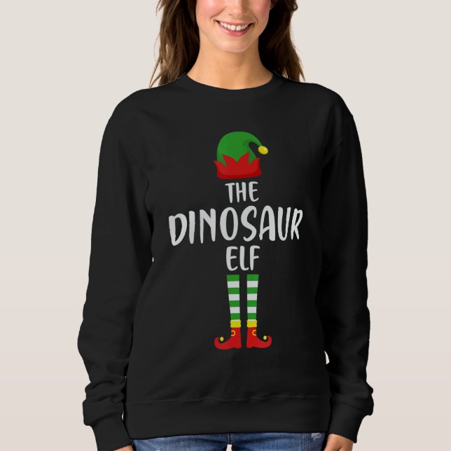 Sudadera The Dinosaur Elf Family Matching Group  Christmas (Anverso)